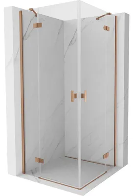 Obrázek produktu pro Mexen Mist-H Duo sprchový kout křídlový 70 x 70 cm, transparentní, kartáčovaná měď - 8A5-070L-070P-65-00