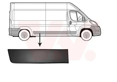 Produktbild von VAN WEZEL Seitenschutzleiste hinten rechts vor der Achse 0982416 für FIAT Ducato Kastenwagen (250, 290) Ducato Pritsche / Fahrgestell (250, 290)