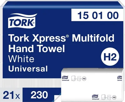 Produktbild von TORK Xpress Multifold Handtuchpapier 196 x 255 mm Z-Falz 21 x 230 Stück