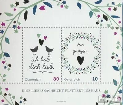 Produktbild von Briefmarken Österreich 2019 Mi Block104 (kompl.Ausg.) gestempelt Liebesgrüße
