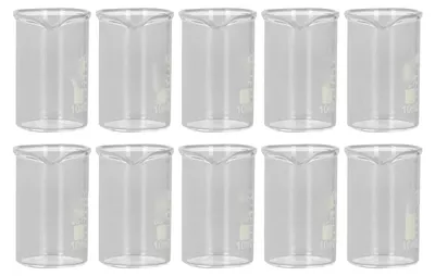Laborbecher aus Borosilikatglas, 10 ml, 10 Stück