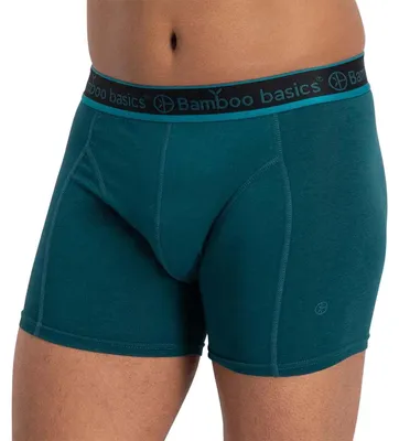 Productafbeelding van Bamboo Basics, set van 3 gebreide boxershorts, kleur: teal, voor heren