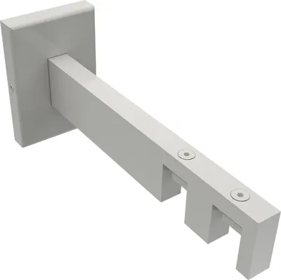 Produktbild von Interdeco Träger mit Abstand 10,5/13,5 / Wandhalterung für Gardinenstangen 14 x 35 mm, 2-läufig Weiß, Typ Smartline