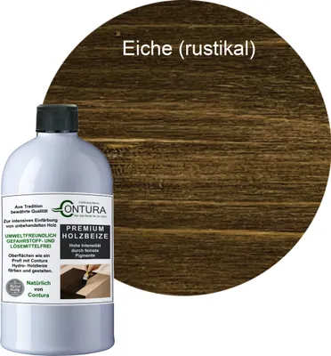 Produktbild von Contura 250ml. Holzbeize Wasserbeize Möbel Farbe - Eiche Rustikal (P43)