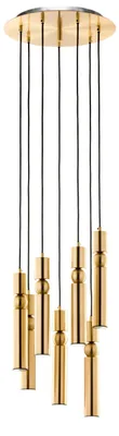 Immagine prodotto di Lampada a sospensione ALAS dorata 7xGU10x10W in metallo, dimensioni: 136x37x37 cm, IP20 Jupiter