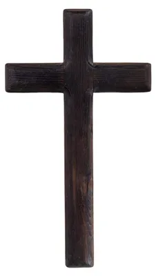 Wandkreuz aus massiver Eiche, schwarz, 2 Größen, religiöse Dekoration