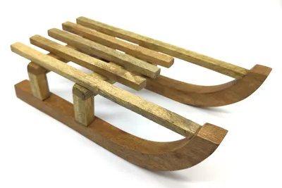 Produktbild von Holz Schlitten natur braun 23 x 45,5cm