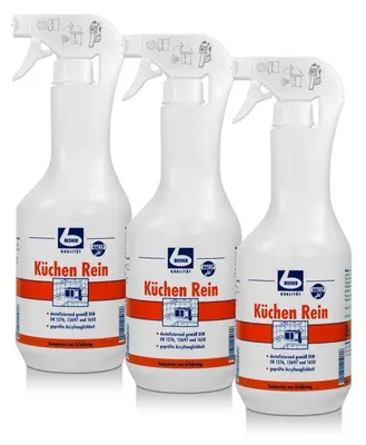 Produktbild von Dr. Becher Küchen Rein Sprühflasche 1L für desinfizierende Reinigung (3er Pack)