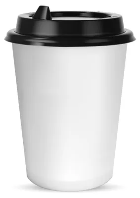 Productafbeelding van Biologische Wegwerp Papieren Koffiebekers met Deksel 230 ml
