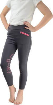 Produktbild von HyPERFORMANCE - "Stella" Reitleggings für Kinder BZ3056 (104) (Eisengrau/Pink)