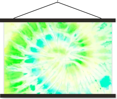 Produktbild von MuchoWow® Textilposter Krawattenfärbung - Grün - Muschel 150x100 cm mit schwarzem Rahmen - Schlafzimmer