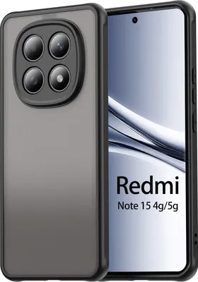 Produktbild von Handyhülle für Xiaomi Redmi Note 15 (4G / 5G) Matt Stoßfest Schutzhülle Back cover in Schwarz