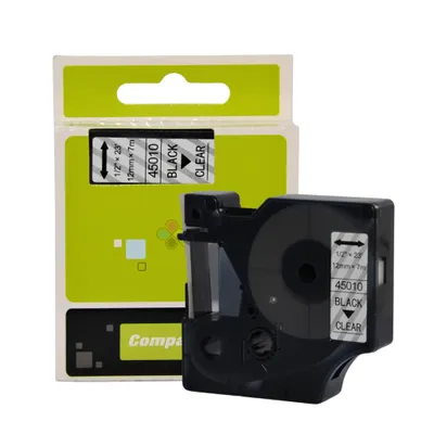 Zdjęcie produktu dla Taśma do DYMO D1 12mmx7m 45010 PRZEŹROCZYSTA drukarka labelmanager