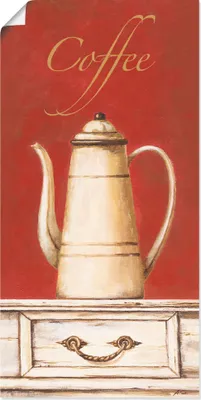 Produktbild von ARTland Poster Kaffeekanne Größe: 20x40 cm