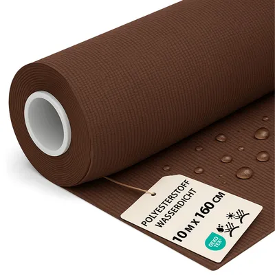 Produktbild von Polyesterstoff wasserdicht Stoff Meterware 10 M m x 160 cm - markisenstoff markisenstoffe canvas und polsterstoff möbelstoff futterstoff segeltuch und vorhangstoff Braun