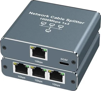 Obrázek produktu pro INF RJ45 Gigabit Ethernet Splitter 1 až 3 - Adaptér pro rozšíření síťového portu Šedá