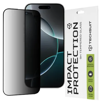 Obrázok produktu pre Techsuit 111D Privacy Full Glue ochranné sklo na iPhone 16 Pro – čierne