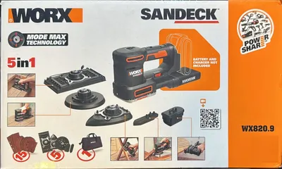 Produktbild von WORX WX820L.9, Tellerschleifer, Schwarz, Gelb, 4000 RPM, 10000 RPM, Akku, 20 V