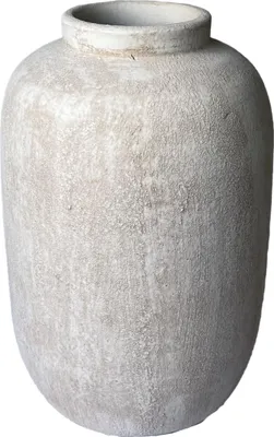 Produktbild von Bodenvase AVION 40cm - bauchig, creme grau, Keramik, Ø28cm CreaFlor Home