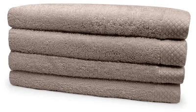 Productafbeelding van Set van 4 Badstof Handdoeken 100% Katoen - Taupe