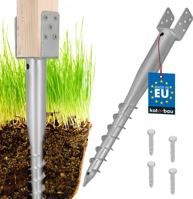 Produktbild von KOTARBAU® U Pfostenträger zum Einschrauben 70x700mm verzinkter Stahl Einschlaghülse Einschlagbodenhülse Pfostensockel U-Bolzen Erdanker Erdungsspieß