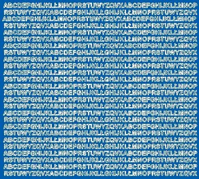 Produktbild von Selbstklebende Buchstabenaufkleber, 5 mm, blau glänzend