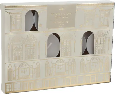 Produktbild von 12 Stück Duft Teelichter Vanille Winter Weihnachten Kerzen Dekoration