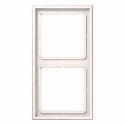 Produktbild von Jung Rahmen 2-fach, LS 990, IP 44, Duroplast, alpinweiß, senkrechte und waagerechte Montage, 1 Stk.