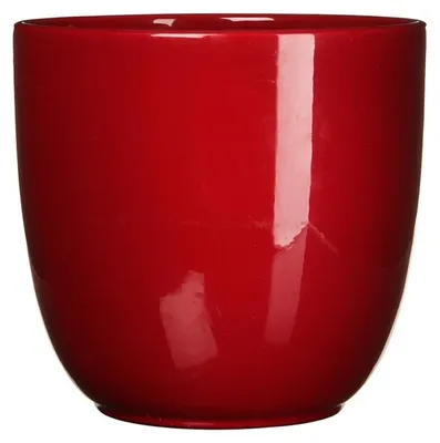 Produktbild von Mica Decorations Pflanzentopf - rot - Keramik - D14,5 x 14 cm