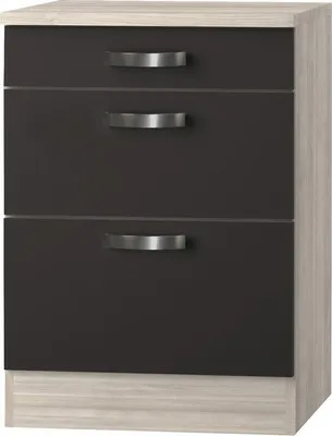 Produktbild von Optifit Auszugunterschrank Faro220 BxTxH 60 x 60 x 84,8 cm anthrazit matt zerlegt Anschlag reversibel KUFR U636-9+