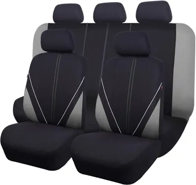 Immagine prodotto di Set di rivestimenti per sedili auto, in rete traspirante, colore nero e grigio, per auto