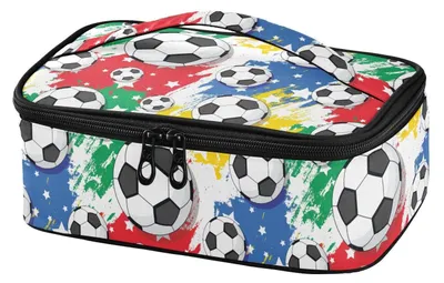Produktbild von Omgoods – Kleine, isolierte Lunchtasche mit Fußballmuster