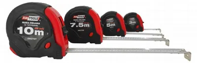 Zdjęcie produktu dla Awtools miara zwijana czerwono-czarna 7.5m x 25mm