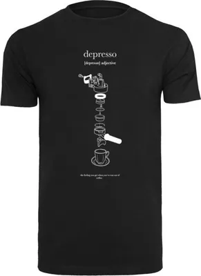 Immagine prodotto di Maglietta Mr. Tee Depresso T-Shirt Girocollo nera - S