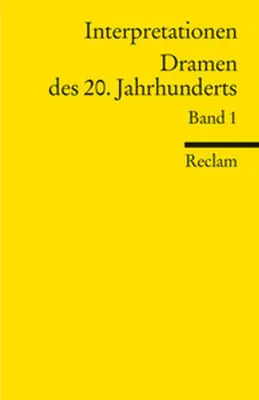 Obrázek produktu pro Interpretationen Dramen d. 20. Jh., 1