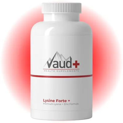 Produktbild von Vaud Lysine Forte - 1000 mg L-Lysin mit Zink - Unterstützt Abwehrkräfte und gesunde Haut - Schützt Zellen vor äußeren Einflüssen - Vegane Aminosäure