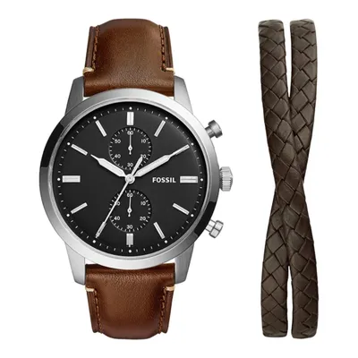 Produktbild von Fossil TOWNSMAN SET Herrenuhr + Armband Braun Geschenkset Herrenarmbanduhr Uhr