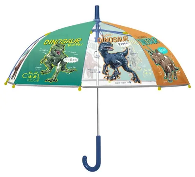 Produktbild von Perletti Cool Kids Transparenter Kinderregenschirm Dino-Print