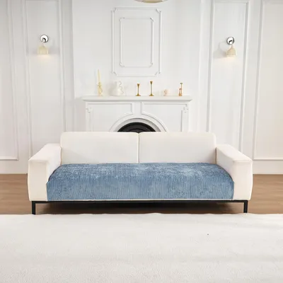 Productafbeelding van Sofahoes van chenille, blauw, 70x180 cm, 1 stuk