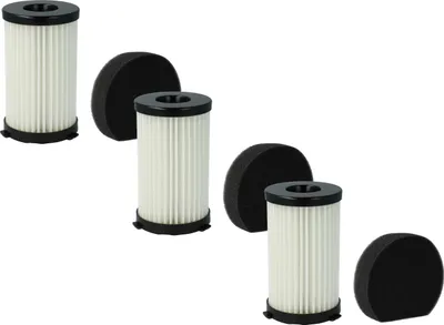 Produktbild von vhbw 3 Staubsaugerfilter Ersatz für Ariete AT5186038400 für Staubsauger - HEPA-Filter Schwarz Weiß