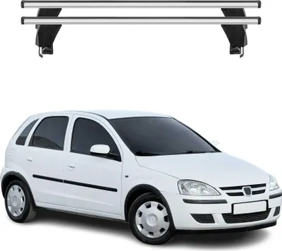 Productafbeelding van Menabo dakdrager basissteun voor Opel Corsa C (2000-2006), 50 kg, aluminium, zilver, 2-delig