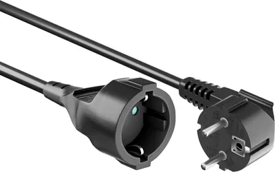 Image de Rallonge Schuko - 1 mètre - noir - Allteq