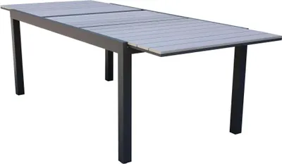 Immagine prodotto di Milani Home - tavolo da giardino allungabile, alluminio e polywood, piano in polywood, 10 posti, antracite, piano 180/240 x 100 cm