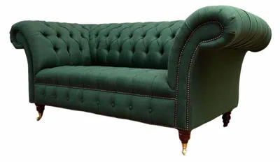 Produktbild von Chesterfield Sofa 2 Sitzer Polster Sofas Grün Luxus Stoffsofas Textil