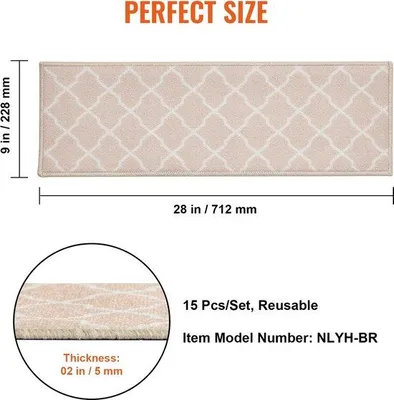 Produktbild von Braune Selbstklebende Kniepolstermatte für Schalldämmung - 15 Stück - 71,2 cm x 22,8 cm