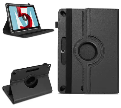 Produktbild von Tablet Tasche Huawei MediaPad T5 10.1 Hülle Schutzhülle Case Cover 360° DrehbarFarben:Schwarz