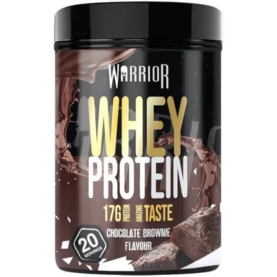 Immagine prodotto di Warrior Whey Proteine in polvere 500 g (Brownie al cioccolato) – Sviluppo muscolare e recupero – Frullato proteico con BCAA, a basso contenuto di carboidrati e gustoso – 20 porzioni