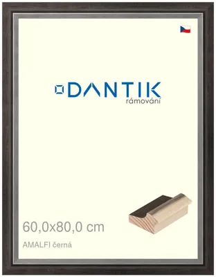 Obrázok produktu pre Rám DANTIK 60x80 | AMALFI čierna (Plexi Clear)