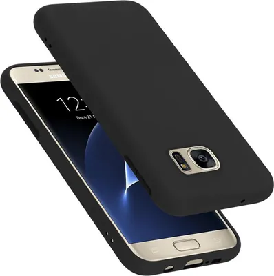 Produktbild von Cadorabo Schutzhülle für Samsung Galaxy S7 Hülle in Schwarz Handyhülle Case Cover TPU Etui