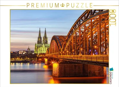 Zdjęcie produktu dla CALVENDO Puzzle "Most Hohenzollern" (Kolonia, Niemcy) | 1000 elementów. Wymiary układanki: 64 x 48 cm. Puzzle z motywem fotograficznym, idealne na chwile relaksu